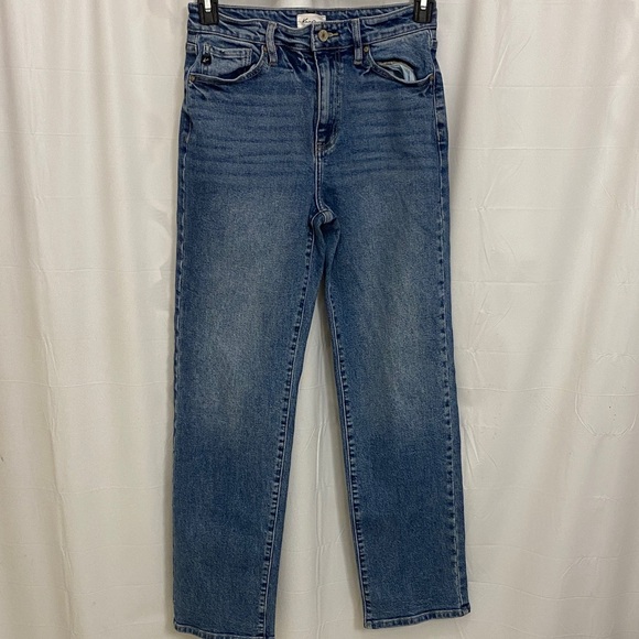 KanCan Women's Blue Flare Jeans 7/27 - Picture 5 of 7
